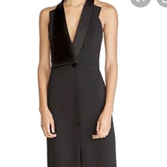 Halston Heritage Sleeveless Tuxedo Dress - Picture 4 of 4